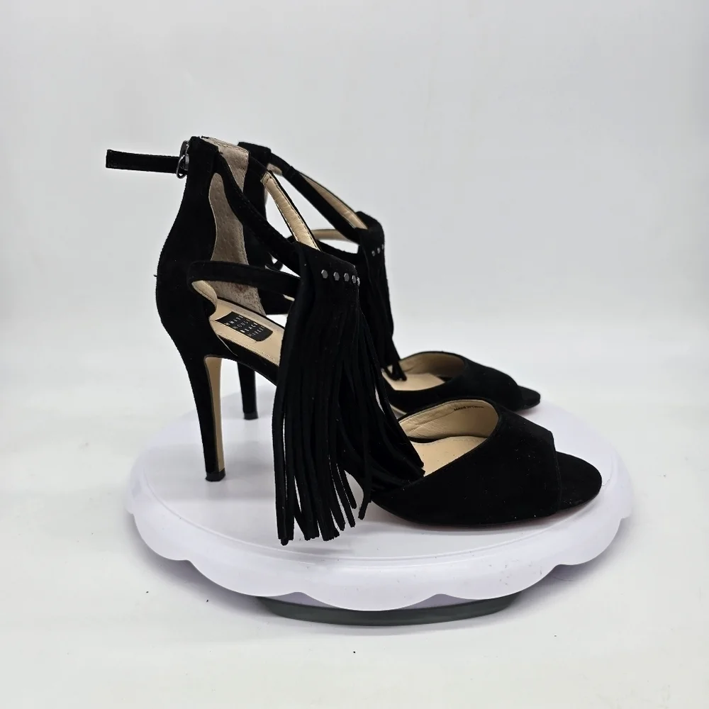 White House Black Market Shoes Women 7.5M Delilah Suede Fringe Heels